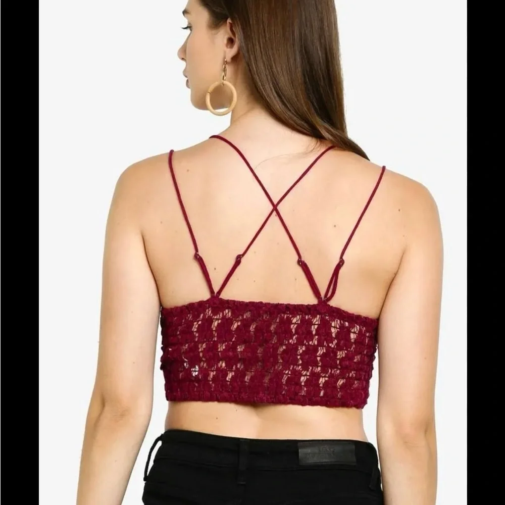 Free People Intimates & Sleepwear Free People Celine Bralette Deep Red Wine XS